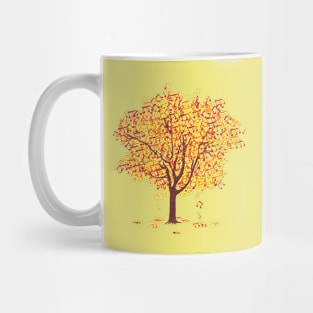 Tree Musical Notes Autumn Song by Tobe Fonseca Mug